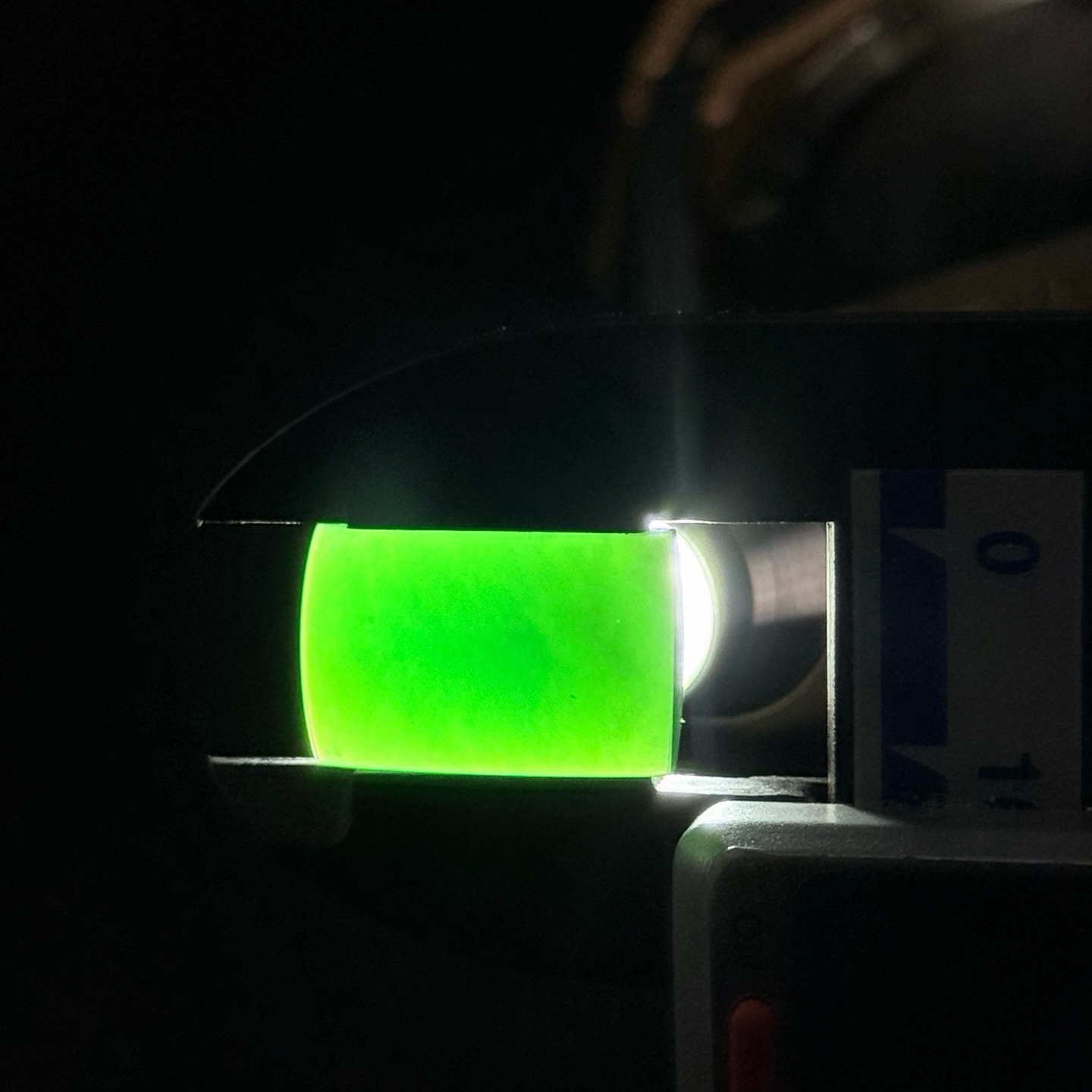 精品墨翠马鞍戒面 打灯通透 油性十足 尺寸18.1