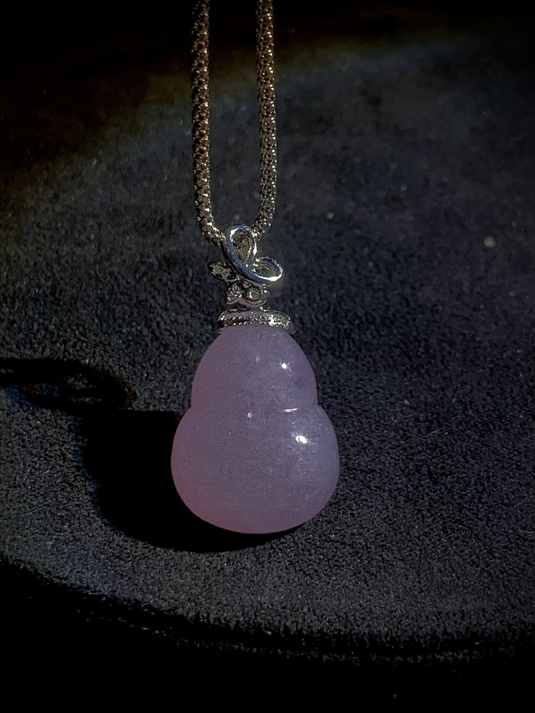 冰紫葫芦，29.2-裸石20.2-15.5-6.3mm，4.5g，18K金，南非钻，不含链