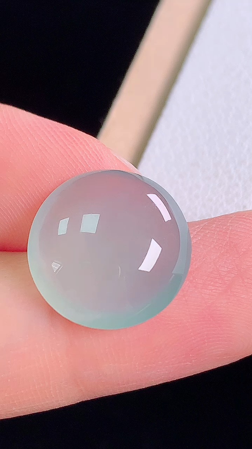 ️冰种蛋面，无裂，尺寸:13.5-4.8mm