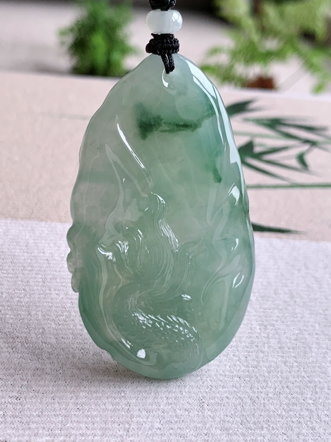 冰飘花龙牌晴水大龙牌吊坠 缅料 性比高 超厚 尺寸65-40.4-13 重量57.4克 不议
