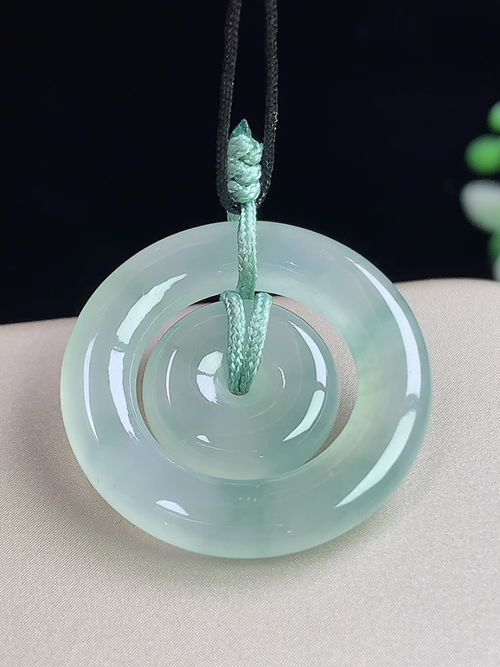 冰飘花母子扣，无裂，尺寸23.6-3.8mm，L06ayd