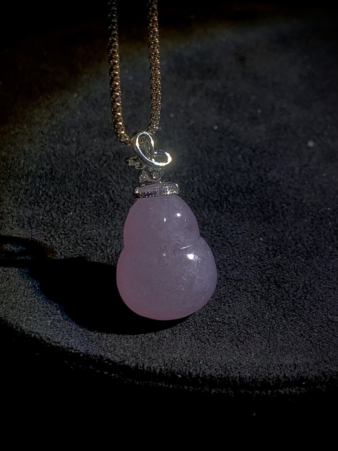 冰紫葫芦，29.2-裸石20.2-15.5-6.3mm，4.5g，18K金，南非钻，不含链