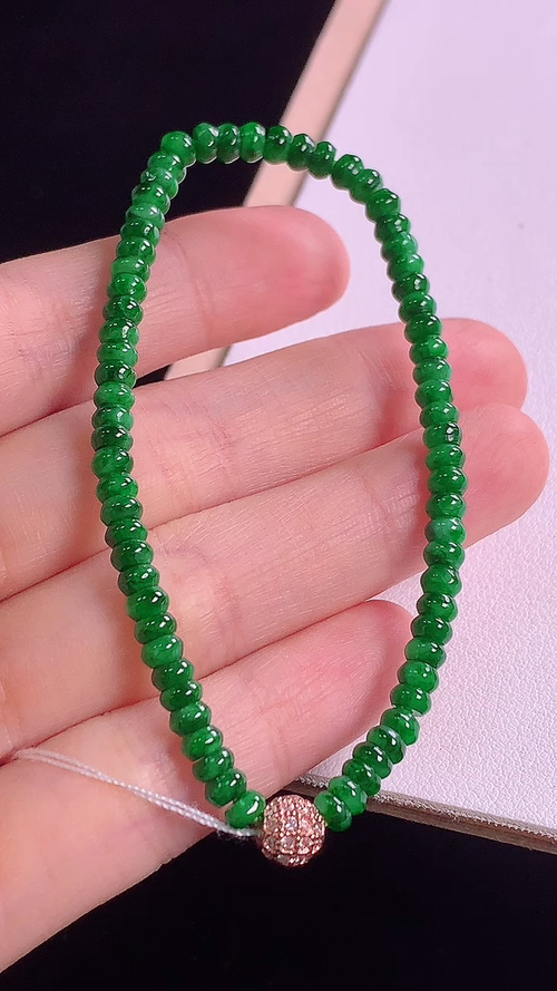 冰绿手链，尺寸:4.0-1.6mm 2