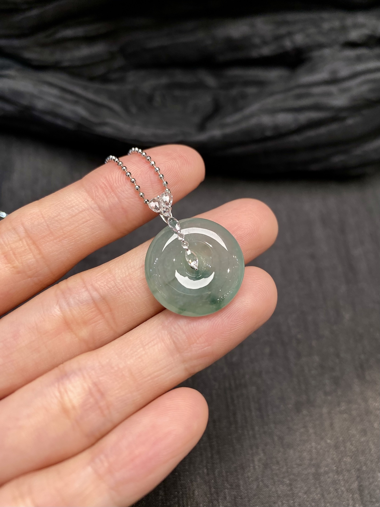 冰晴飘花平安扣吊坠·金 整·25-19.2-5mm