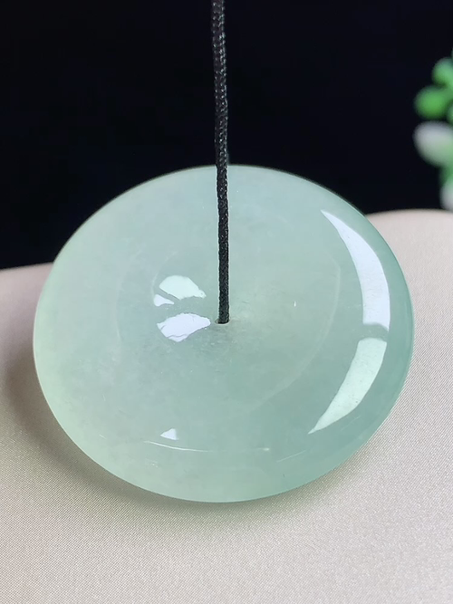 冰种平安扣，无裂，尺寸28.5-5.8mm，L06ayd