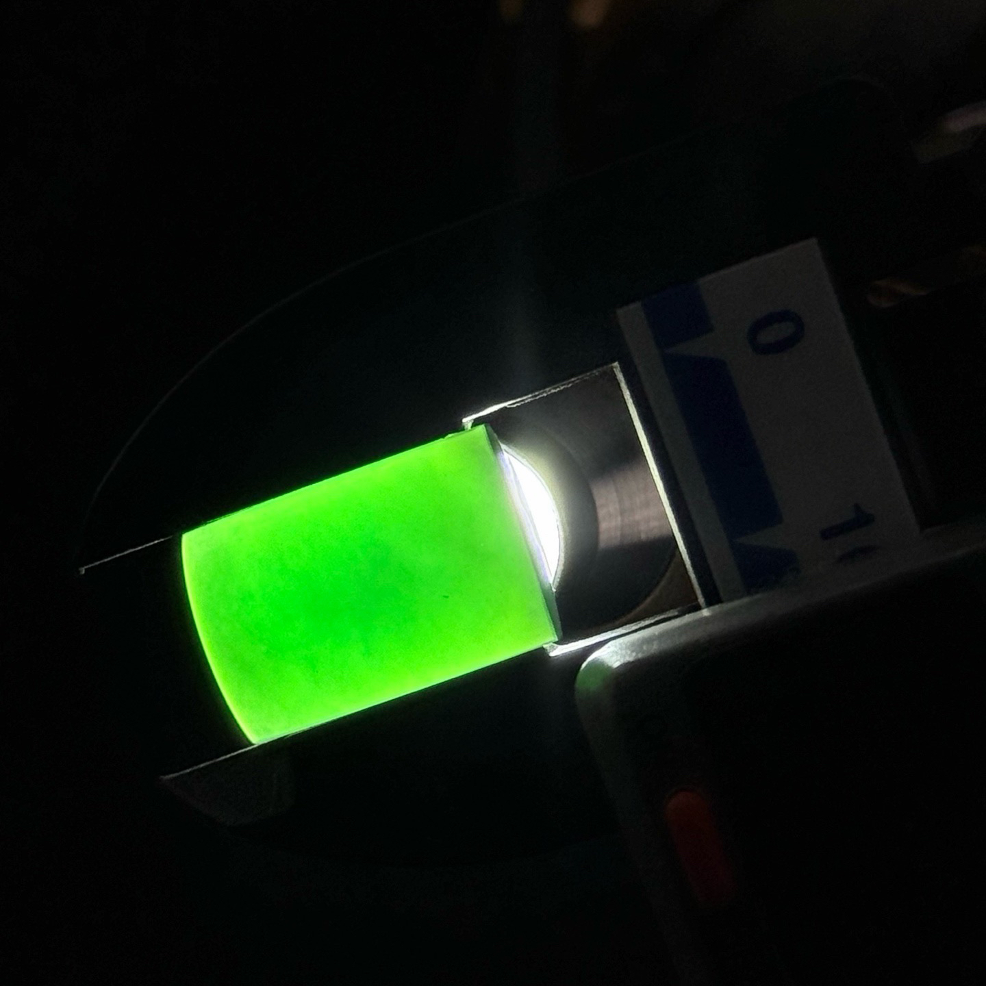 精品墨翠马鞍戒面 打灯通透 油性十足 尺寸18.1