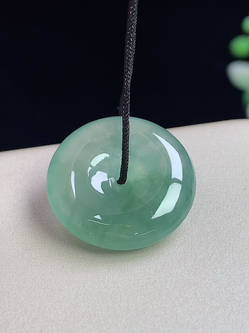 冰飘花平安扣，无裂，尺寸16.6-4.4mm，L06ayd