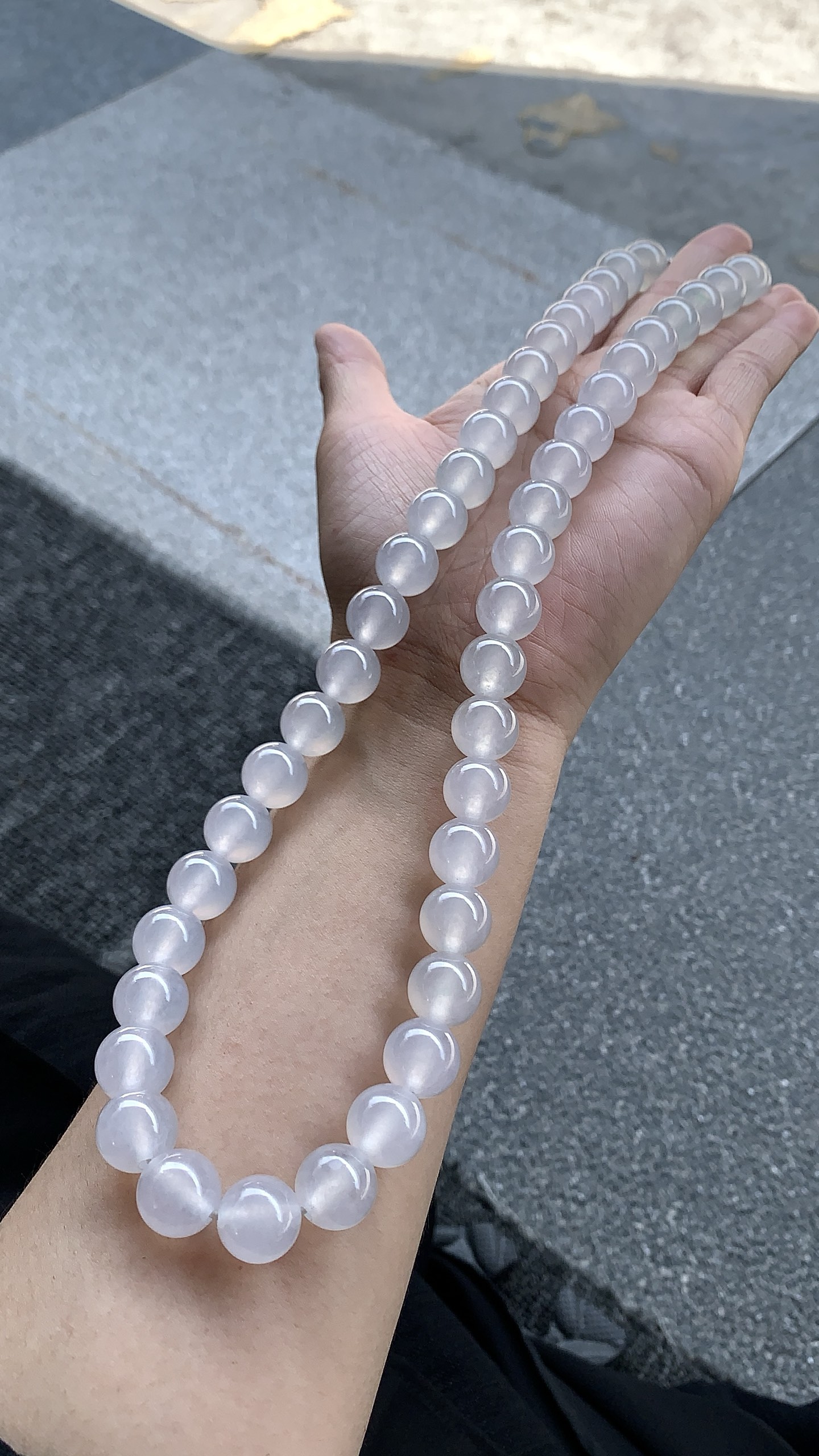 ️ 珠链，水足细腻，质感柔润 尺寸12.2，46颗