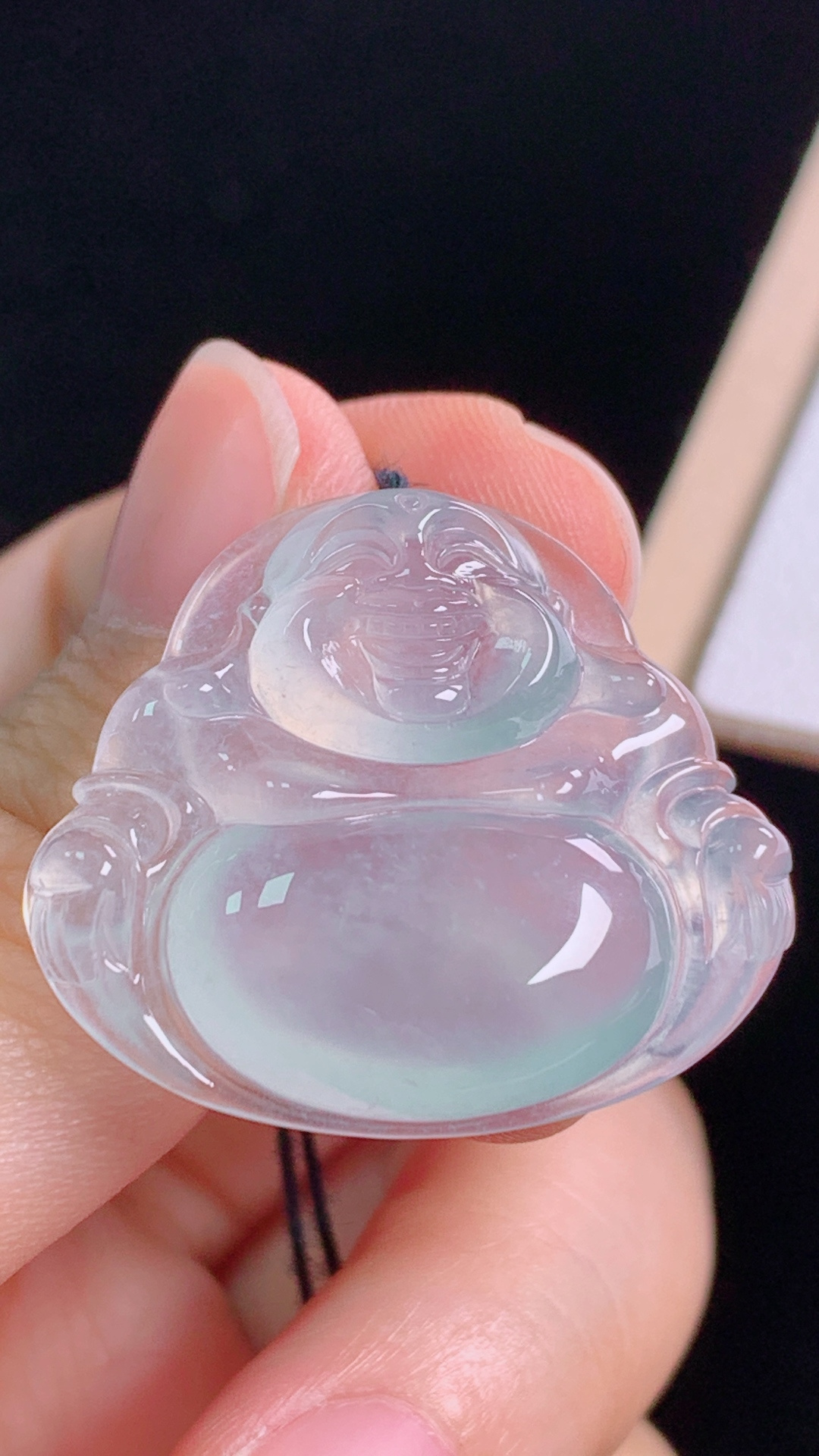 ️佛公 种水，晶莹剔透，无裂 尺寸:24.1-28.0-5.6mm 3