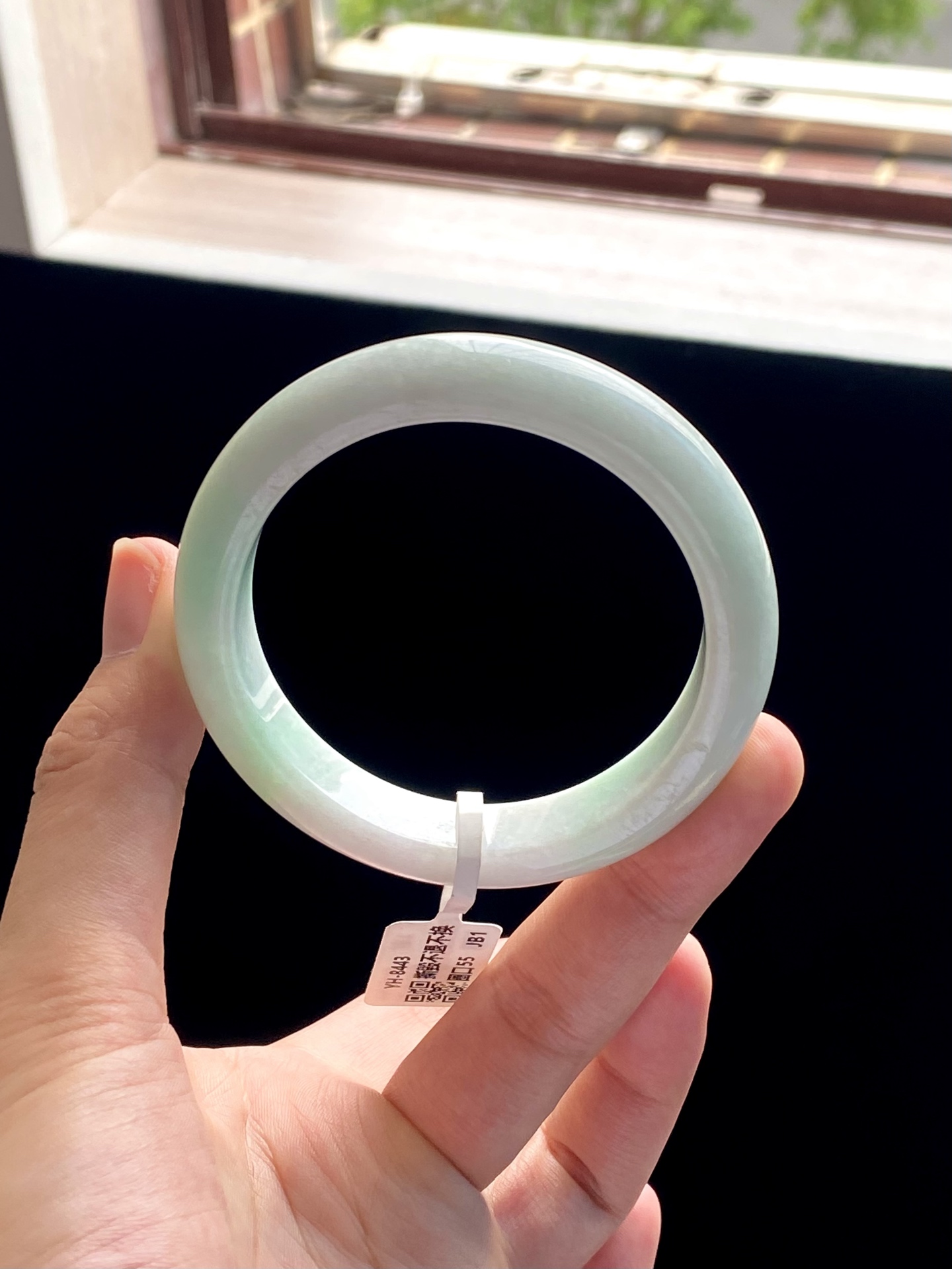 果绿白底青正圈成品 YH-8443 ⭕️56-12.5-8.2