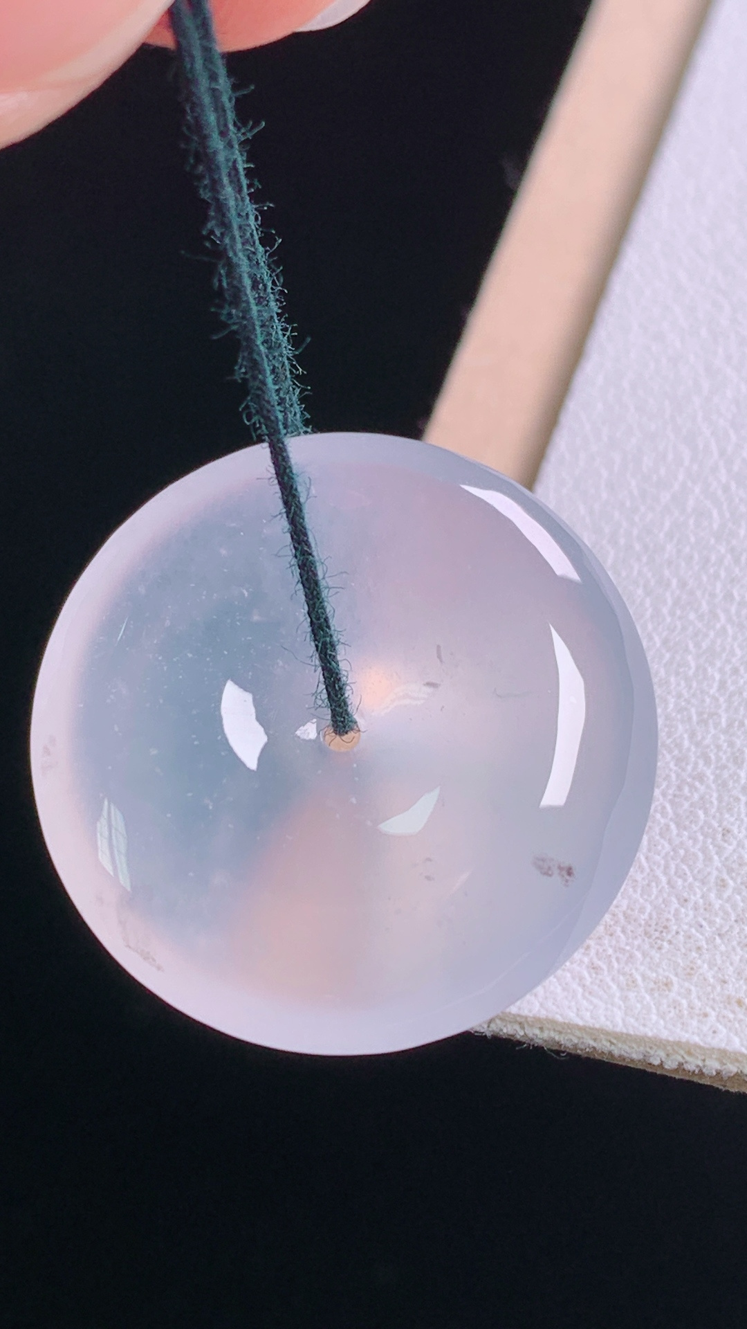 ️平安扣种水，清透细腻，无裂尺寸:22.9-5.8mm