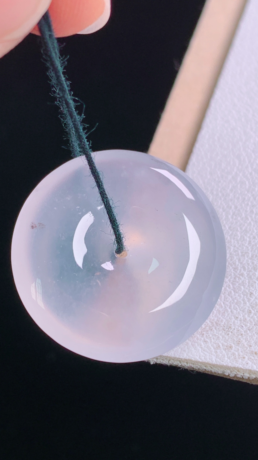 ️平安扣种水，清透细腻，无裂尺寸:22.9-5.8mm