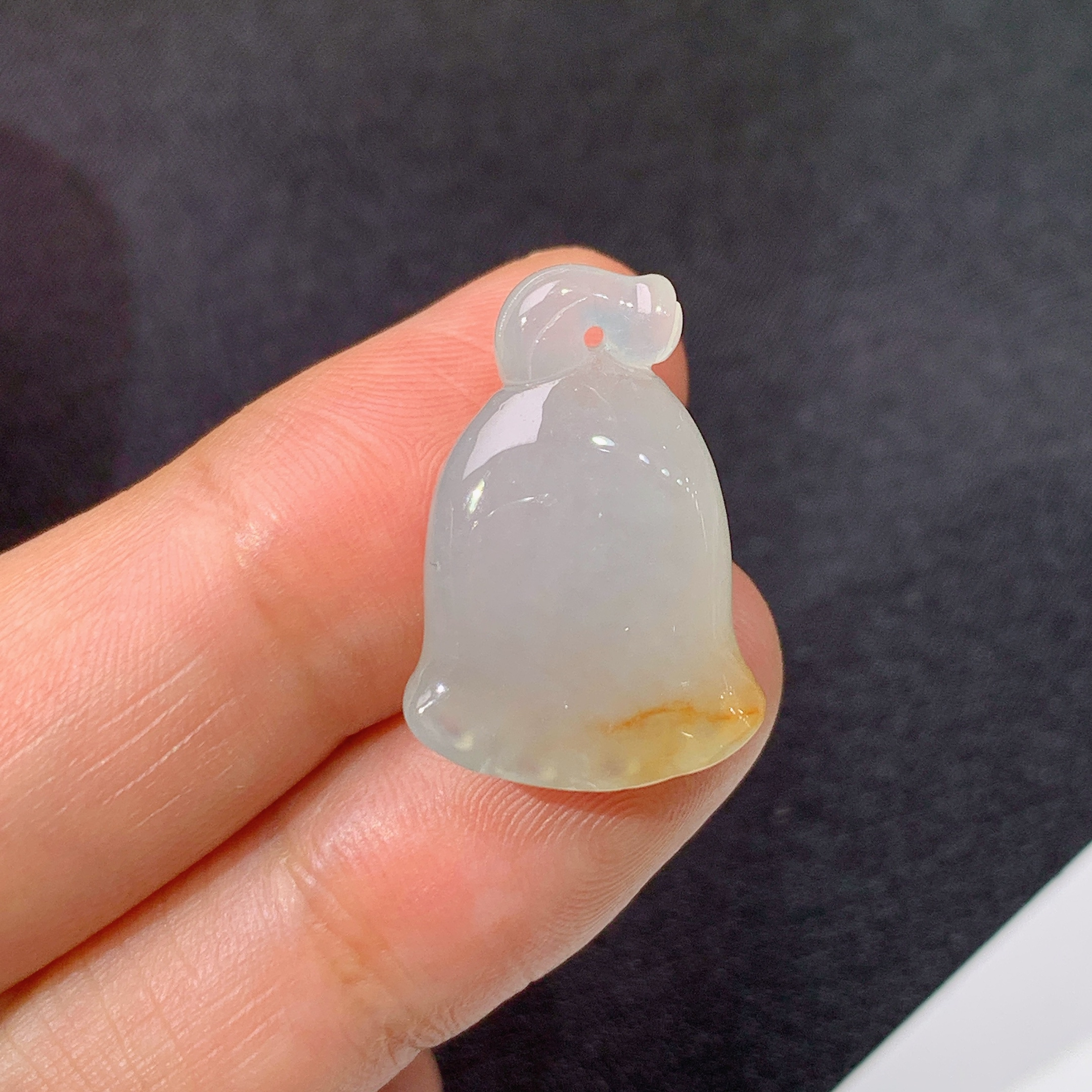 冰黄翡莲蓬，好运连连，冰润细腻，种水足，001整体尺寸21.4*15*7.8