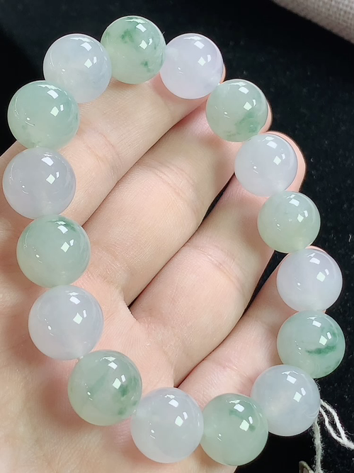 冰飘花玉珠手串，尺寸12.1mm，L07mdy