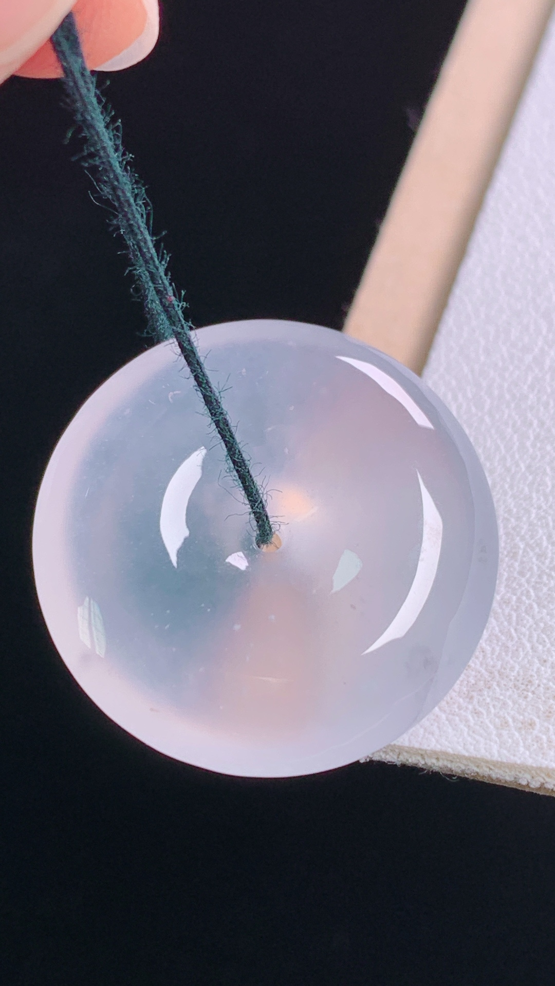 ️平安扣种水，清透细腻，无裂尺寸:22.9-5.8mm