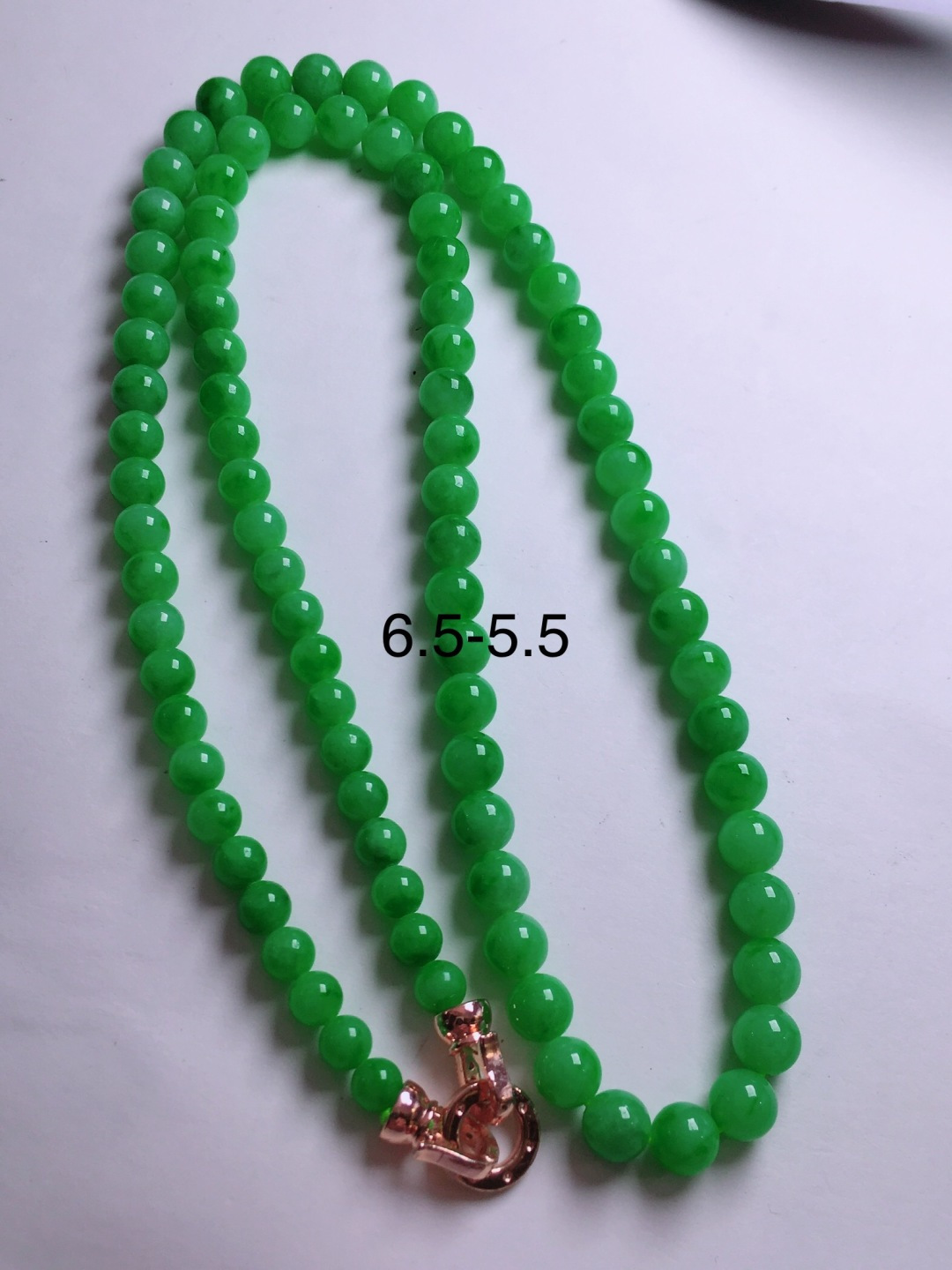 ️绿珠子项链，晶莹剔透，新颖时尚，6.5-5.5