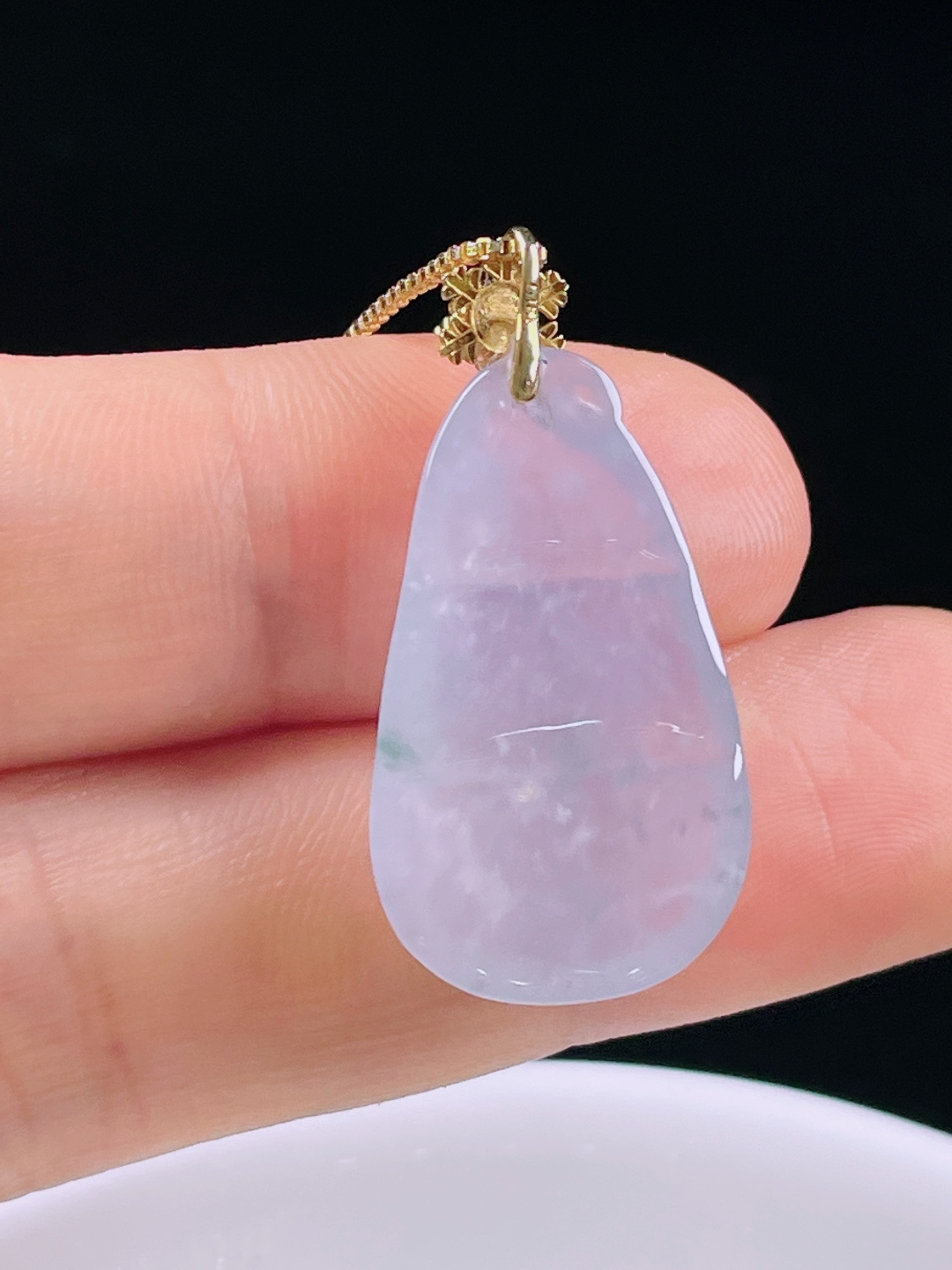 ️冰紫福豆，老种起光，细底通透，尺寸：31.5/16/4.8mm0608