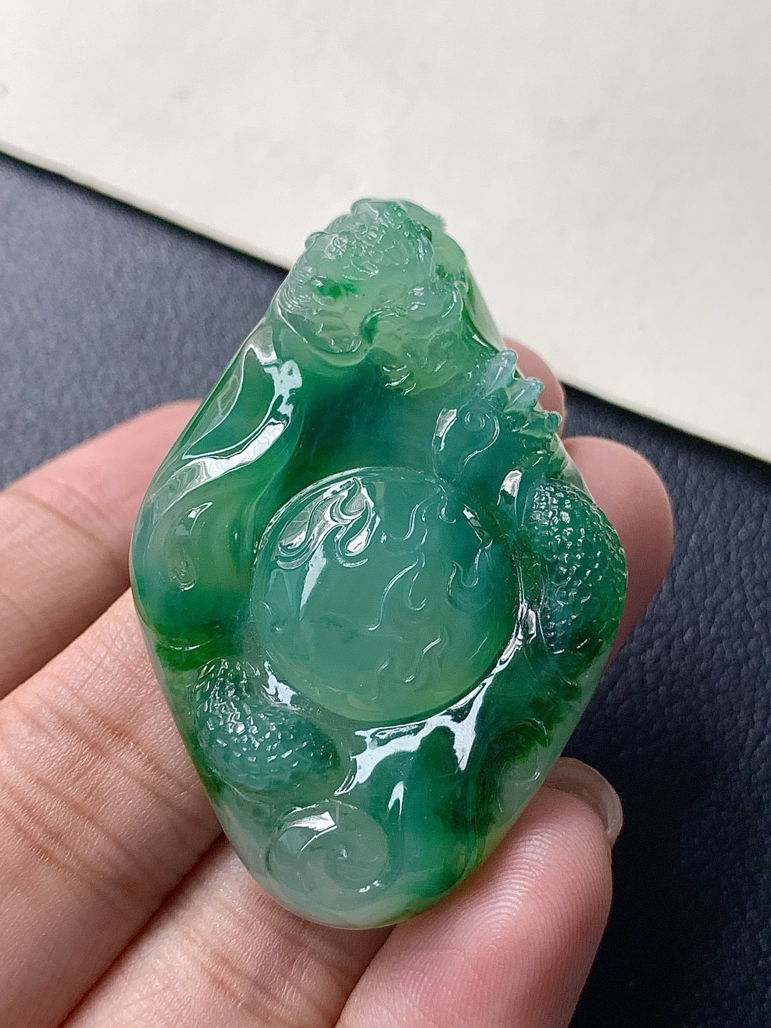 ️【龙牌】飘花灵动，种老细腻形体佳尺寸：47.9*31.7*9,b1968