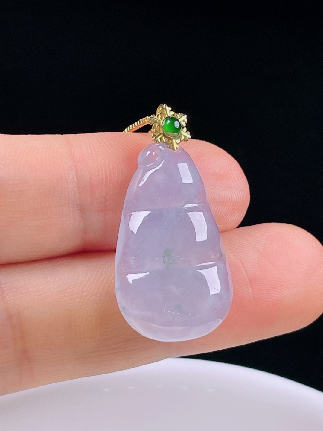 ️冰紫福豆，老种起光，细底通透，尺寸：31.5/16/4.8mm0608