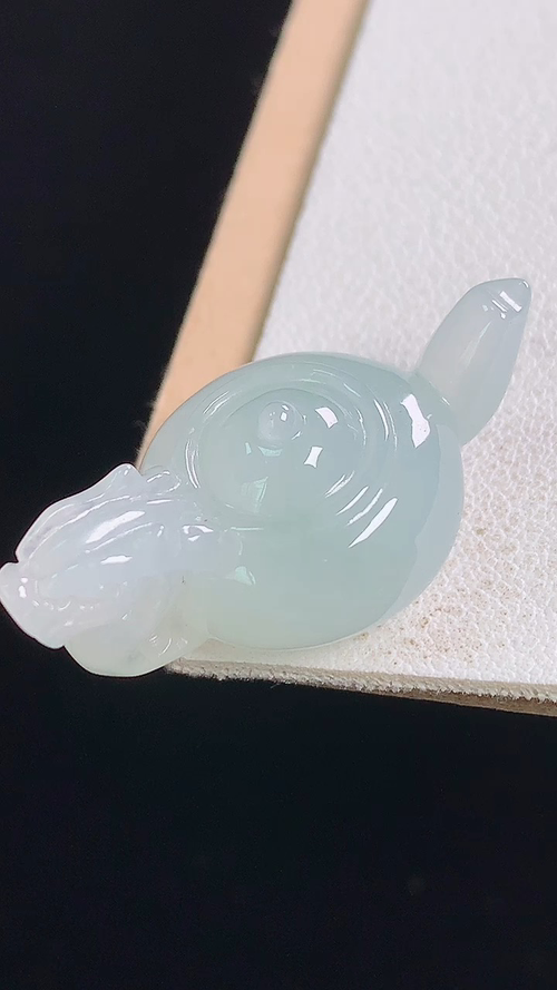 冰种茶壶，无裂，尺寸:32.2-17.4-13.2mm 5