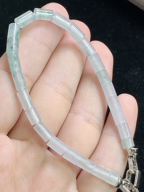 冰飘花路路通手串，尺寸7.1*4.6mm，L09Zl08