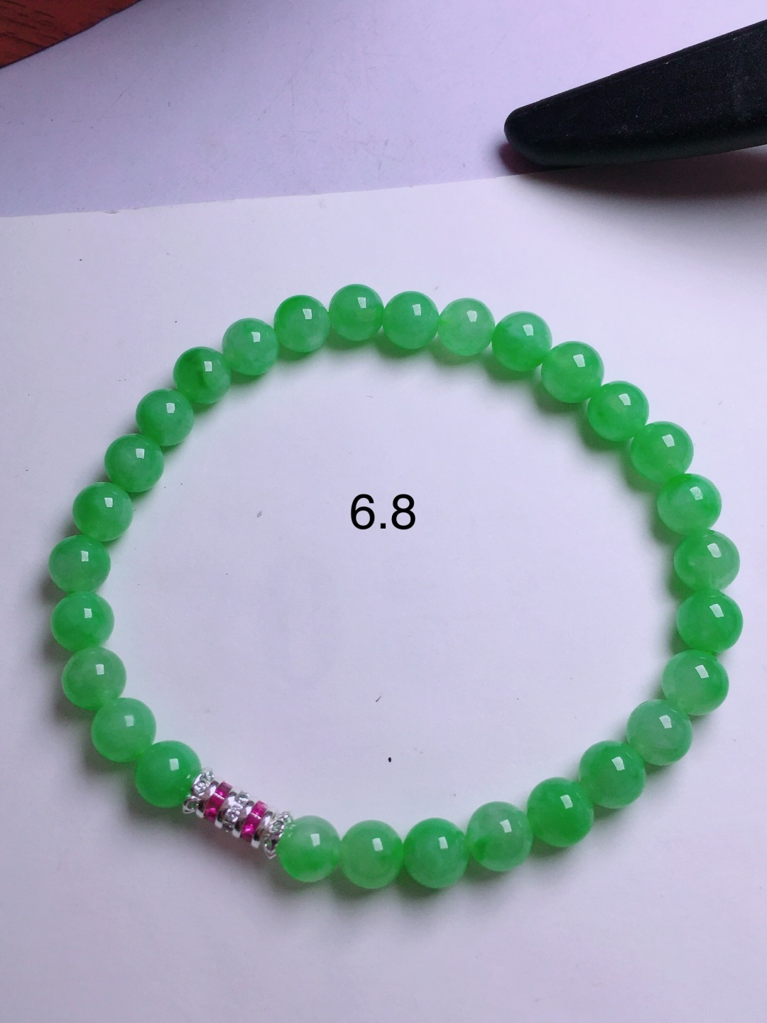 ️绿珠子手串，晶莹剔透，新颖时尚，6.8