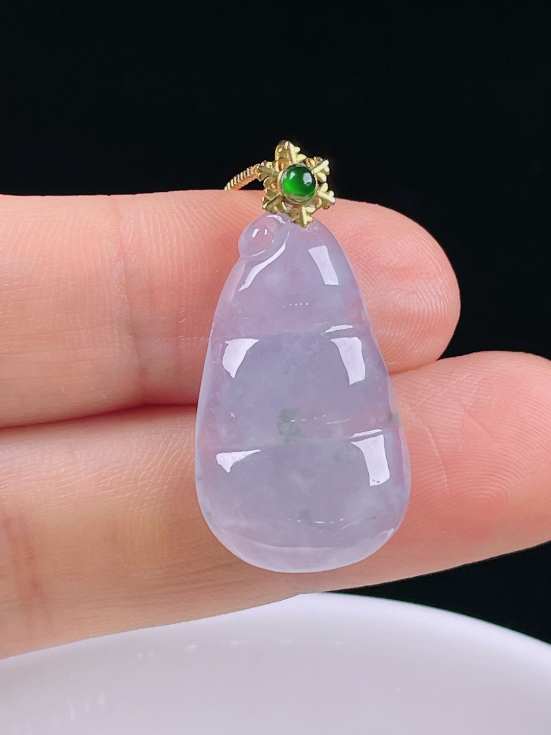 ️冰紫福豆，老种起光，细底通透，尺寸：31.5/16/4.8mm0608