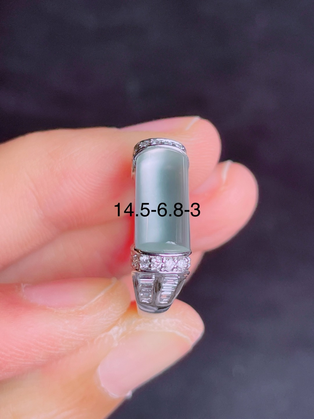 ️高冰马鞍戒指 晶莹剔透，新颖时尚，无裂，14.5-6.8-3