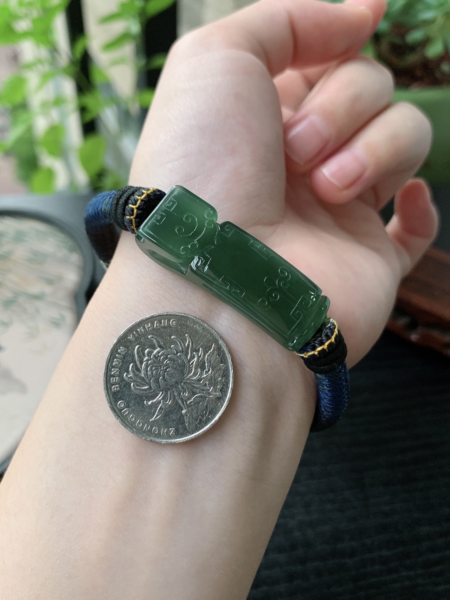 老坑冰种胶感满色仿古手牌 裸石尺寸:37.5-13-9.8mm