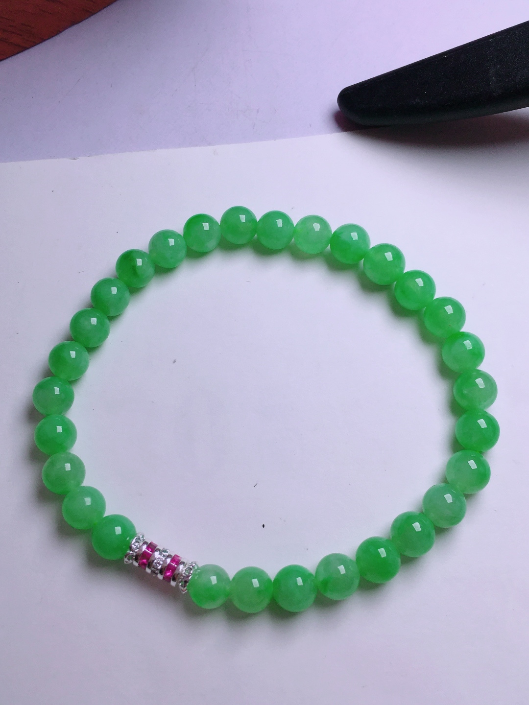 ️绿珠子手串，晶莹剔透，新颖时尚，6.8