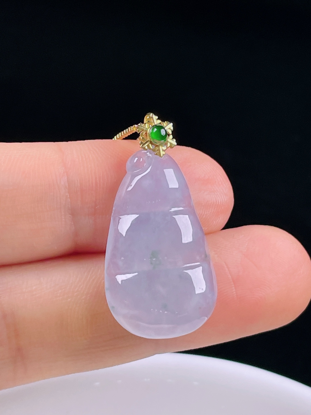 ️冰紫福豆，老种起光，细底通透，尺寸：31.5/16/4.8mm0608