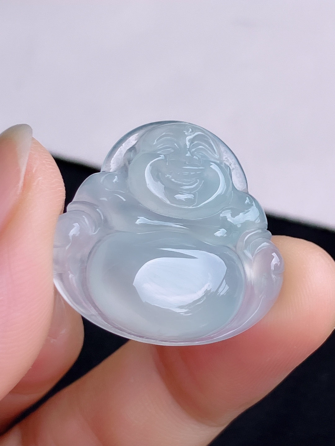 白冰弥勒佛，晶莹剔透，尺寸27/25/5.6/自然光实拍