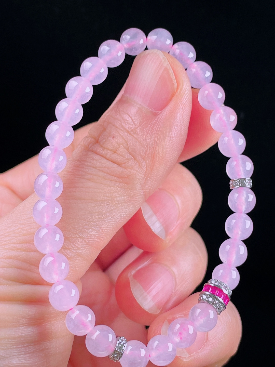 ️冰紫手串，老种起光，细底通透，尺寸：6.2mm