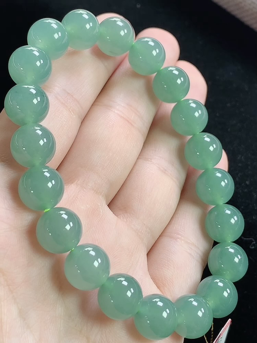 冰蓝水玉珠手串，尺寸10.2mm，L09xcf