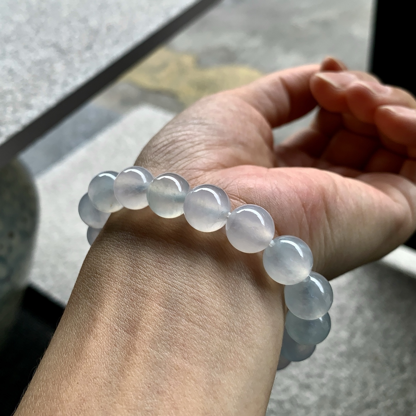 ️ 珠串，玉质水润细腻 尺寸10.9/10.6共17颗