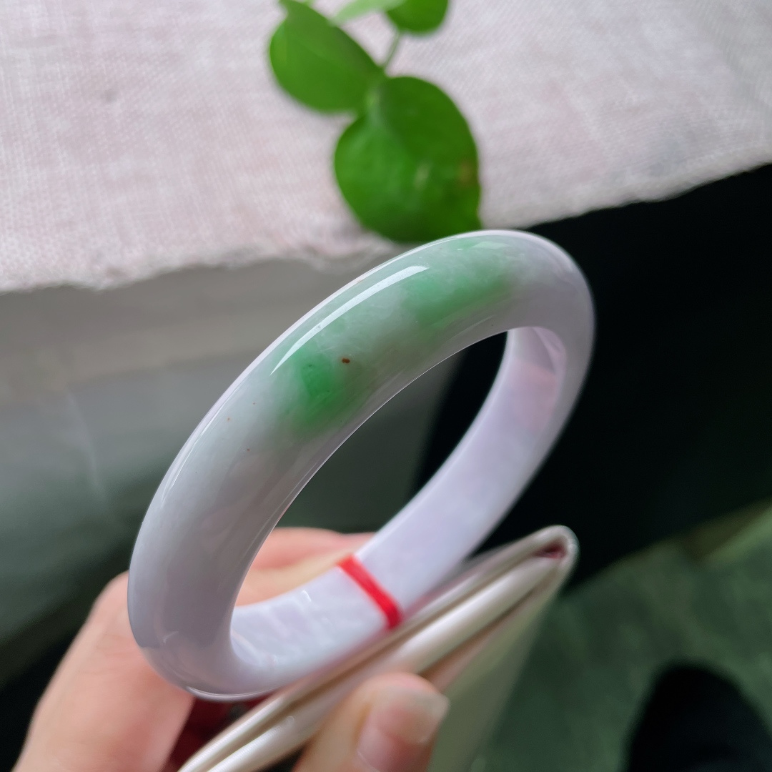 59.2/12.6/9，正圈，飘阳绿，镯型厚装饱满，紫气东来，洒金，皮纹，ss51078a