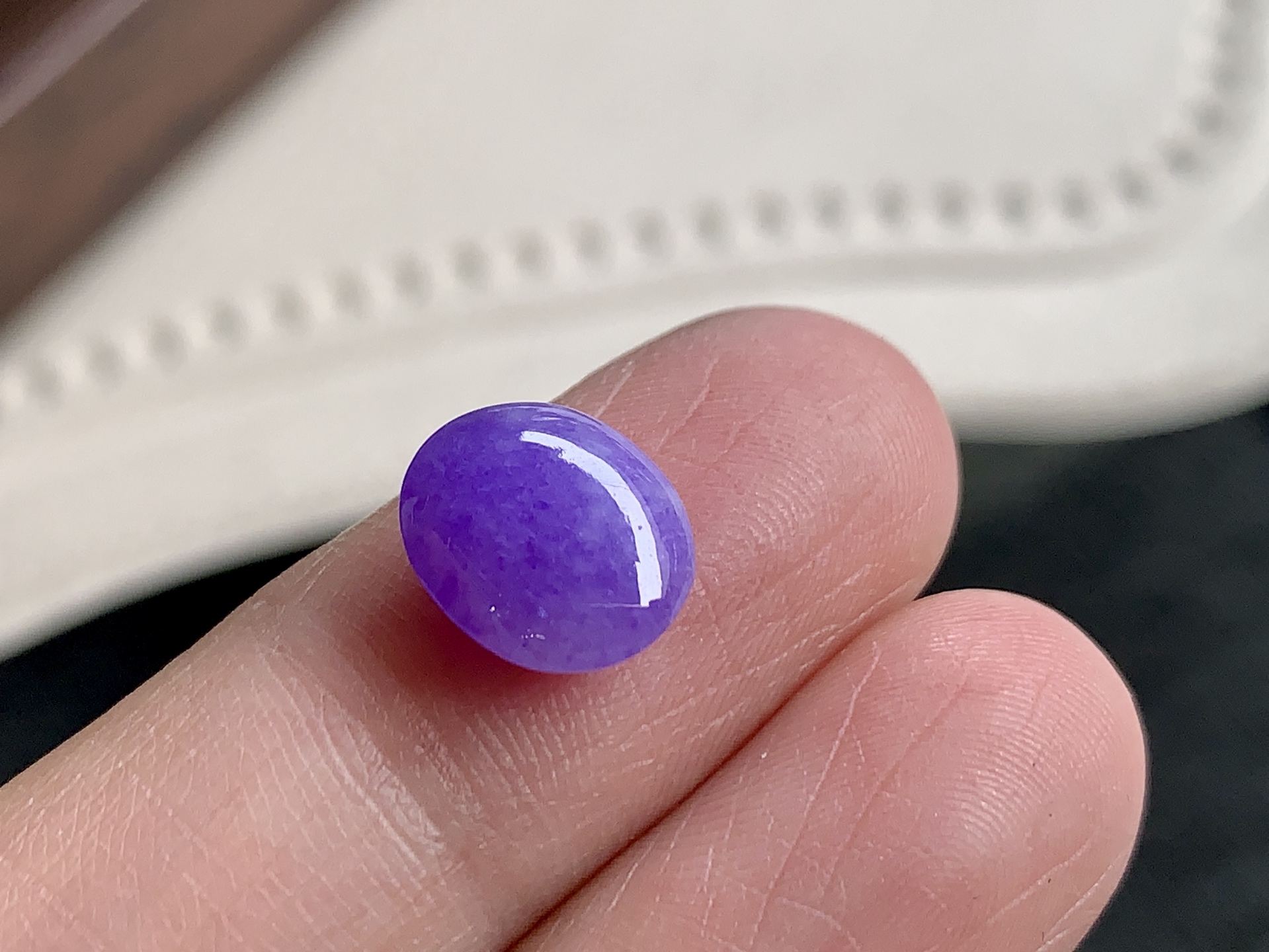 冰紫蛋面，种水细腻