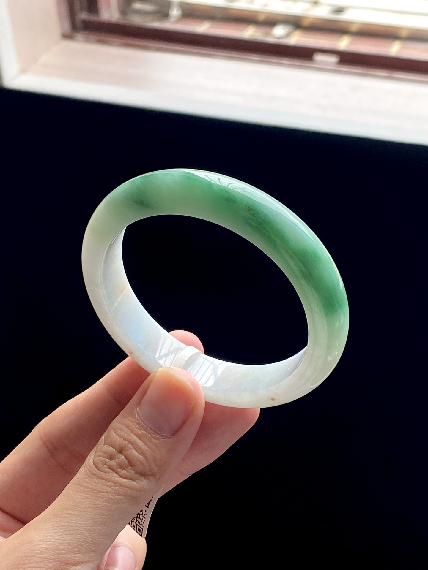白底青洒金正圈成品（无裂） HYY-7006 ⭕️53-12-8