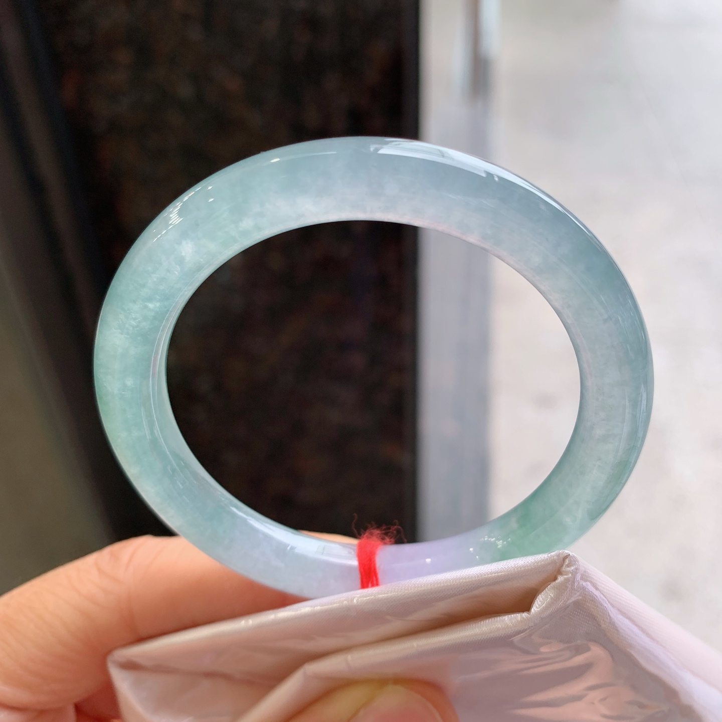 圆条冰蓝水 有纹 尺寸：51/8.2 小圈口