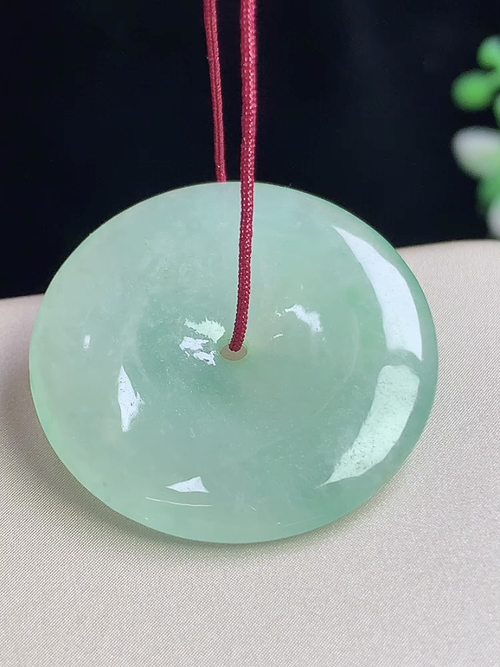冰种平安扣，无裂，尺寸25.2-3.6mm，L10xqa8