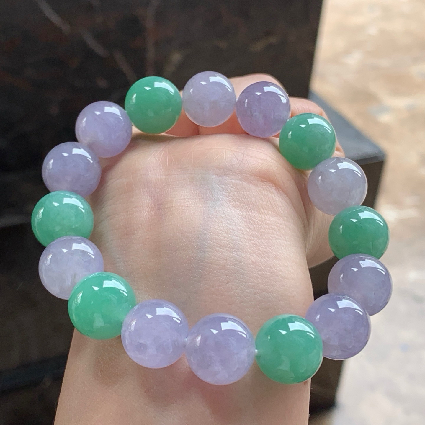 春带彩手串^_^鲜艳浓郁 尺寸13