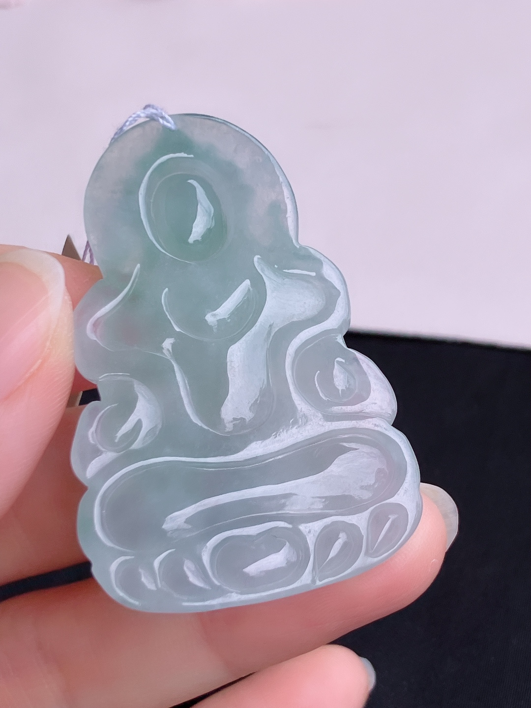 底色度母，晶莹剔透，尺寸52.8/35/7/自然光实拍