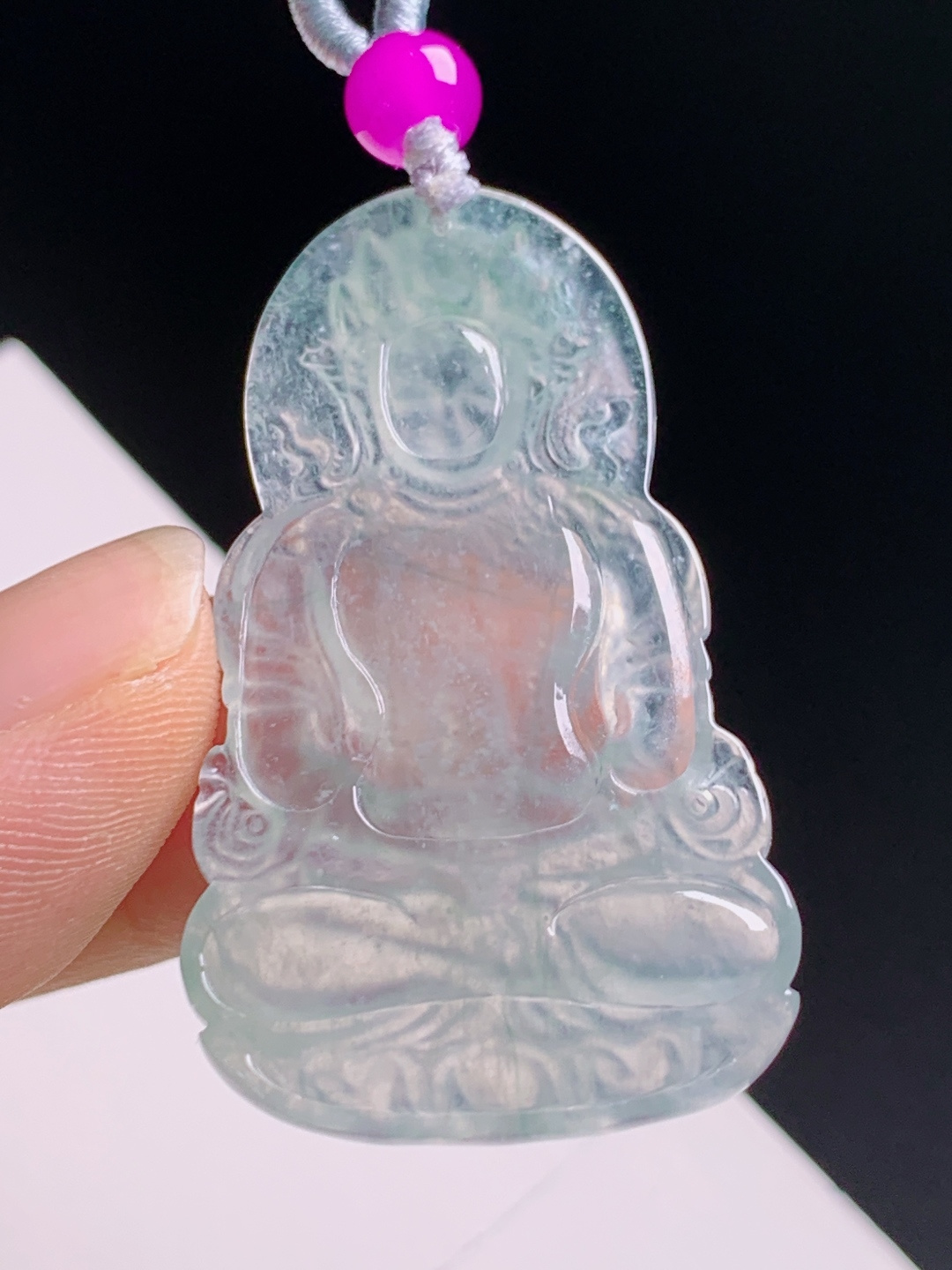 ️ 度母观音，冰透起光雕工细腻，面容慈祥线条流畅 490607