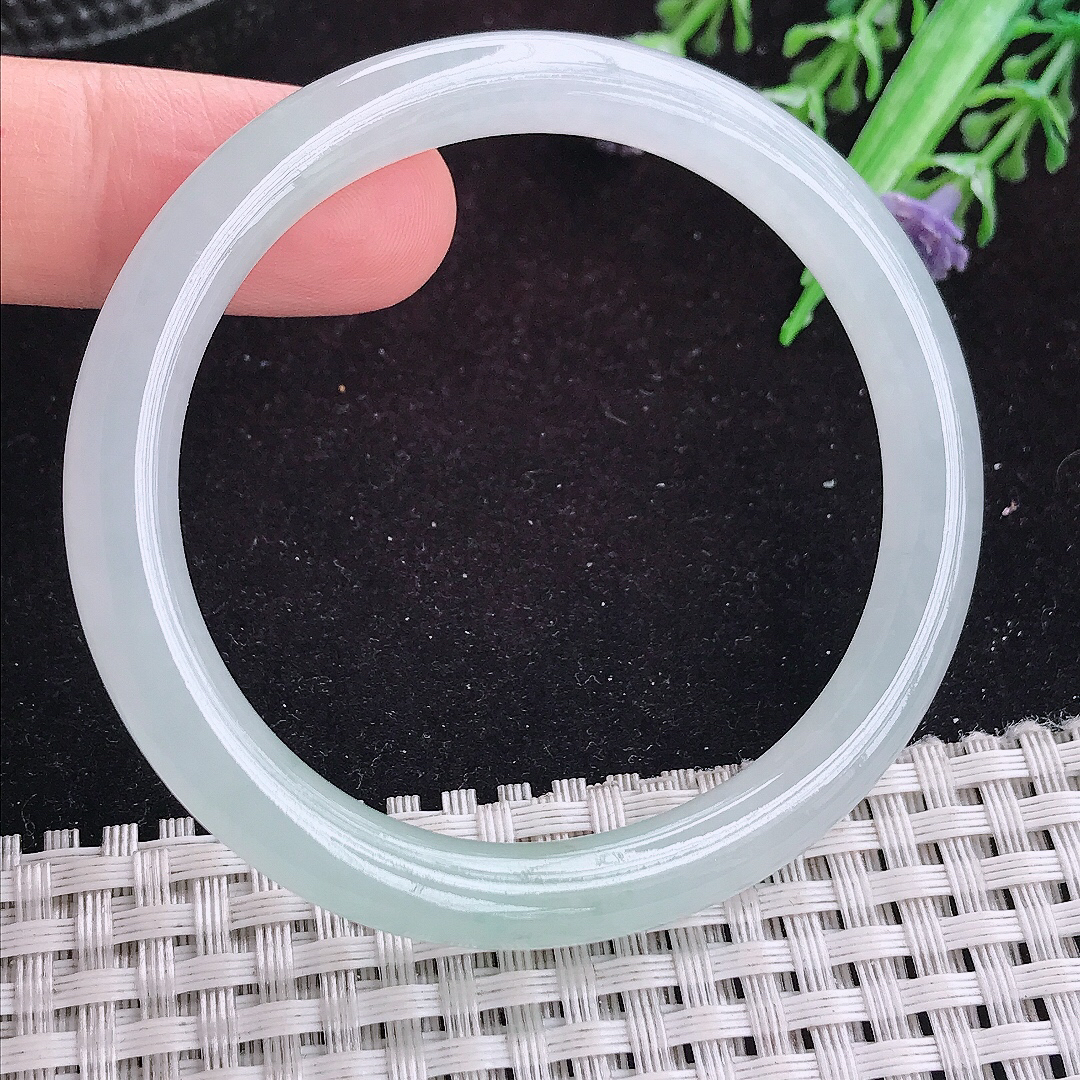 自然光54/49.5/7.5/7.2老坑冰胶果冻贵妃手镯平安镯翡翠玉镯美人镯