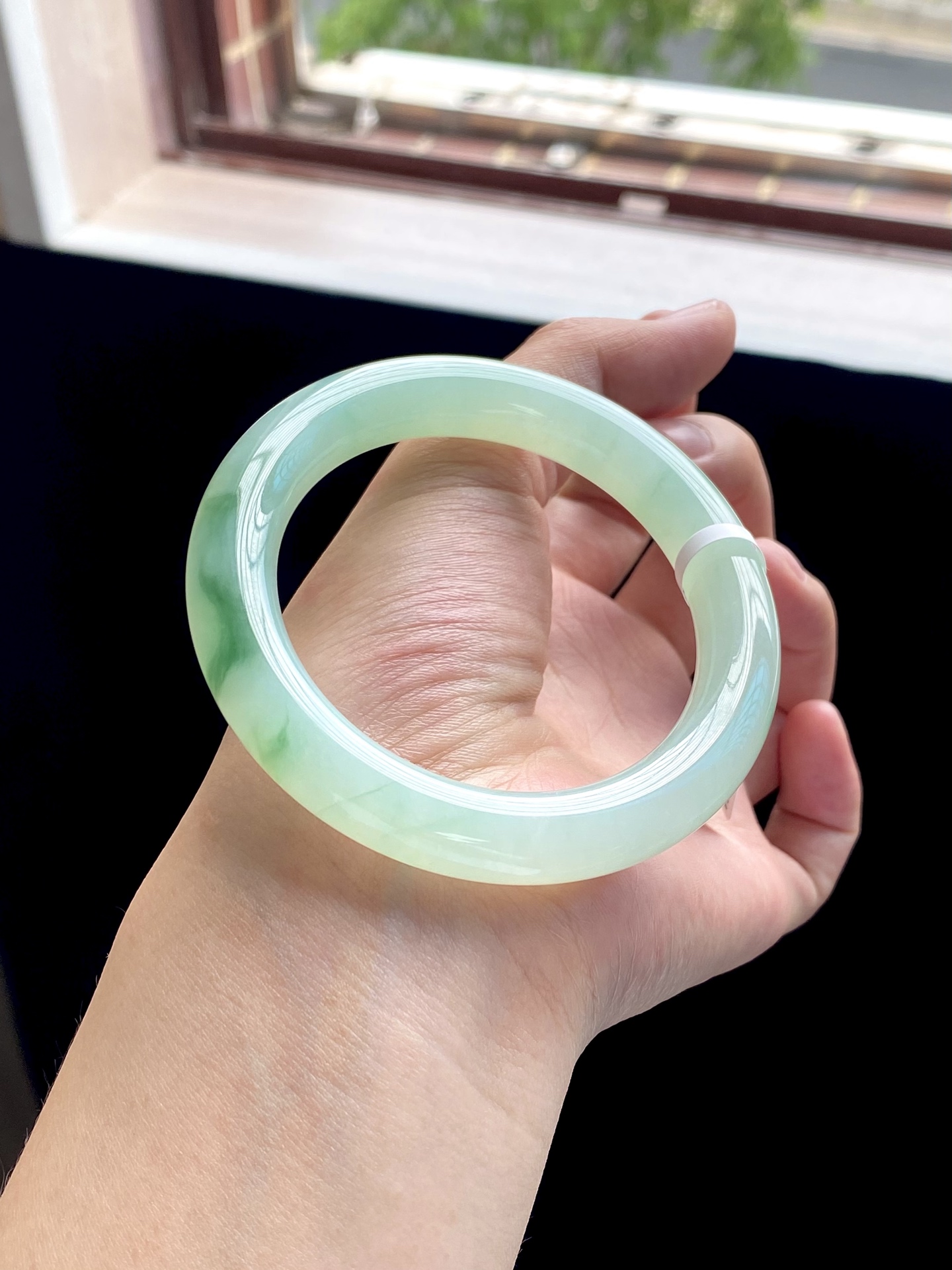 冰芙蓉飘花冰晴绿葡萄肉圆条成品 HYC-1096 ⭕️55-10.2-10.8