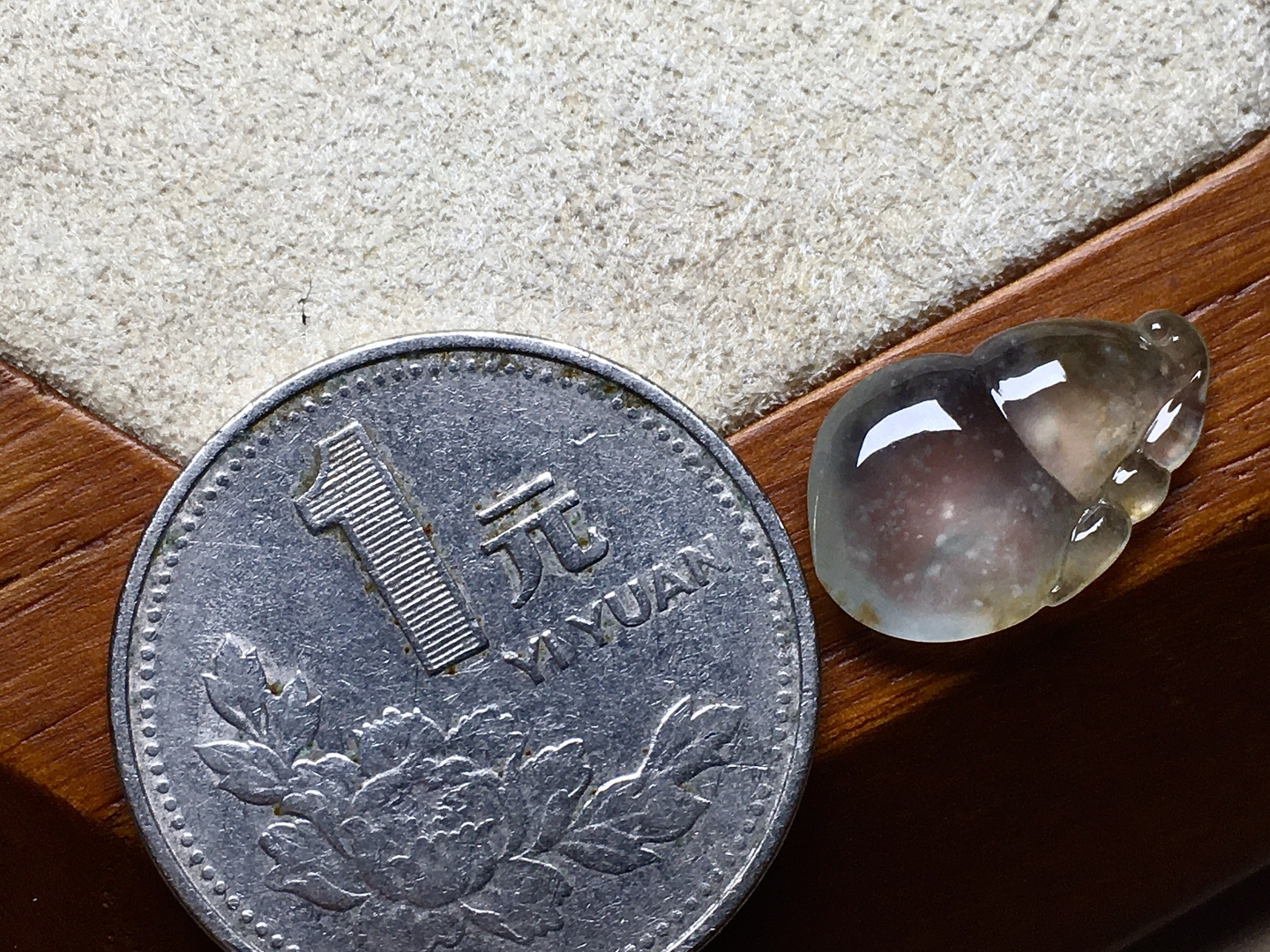 ️ 冰种黄翡木那葫芦 色泽漂亮，种水，无裂尺寸16.8*10.3*3.5