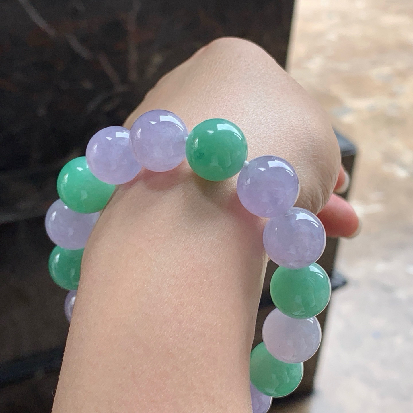 春带彩手串^_^鲜艳浓郁 尺寸13