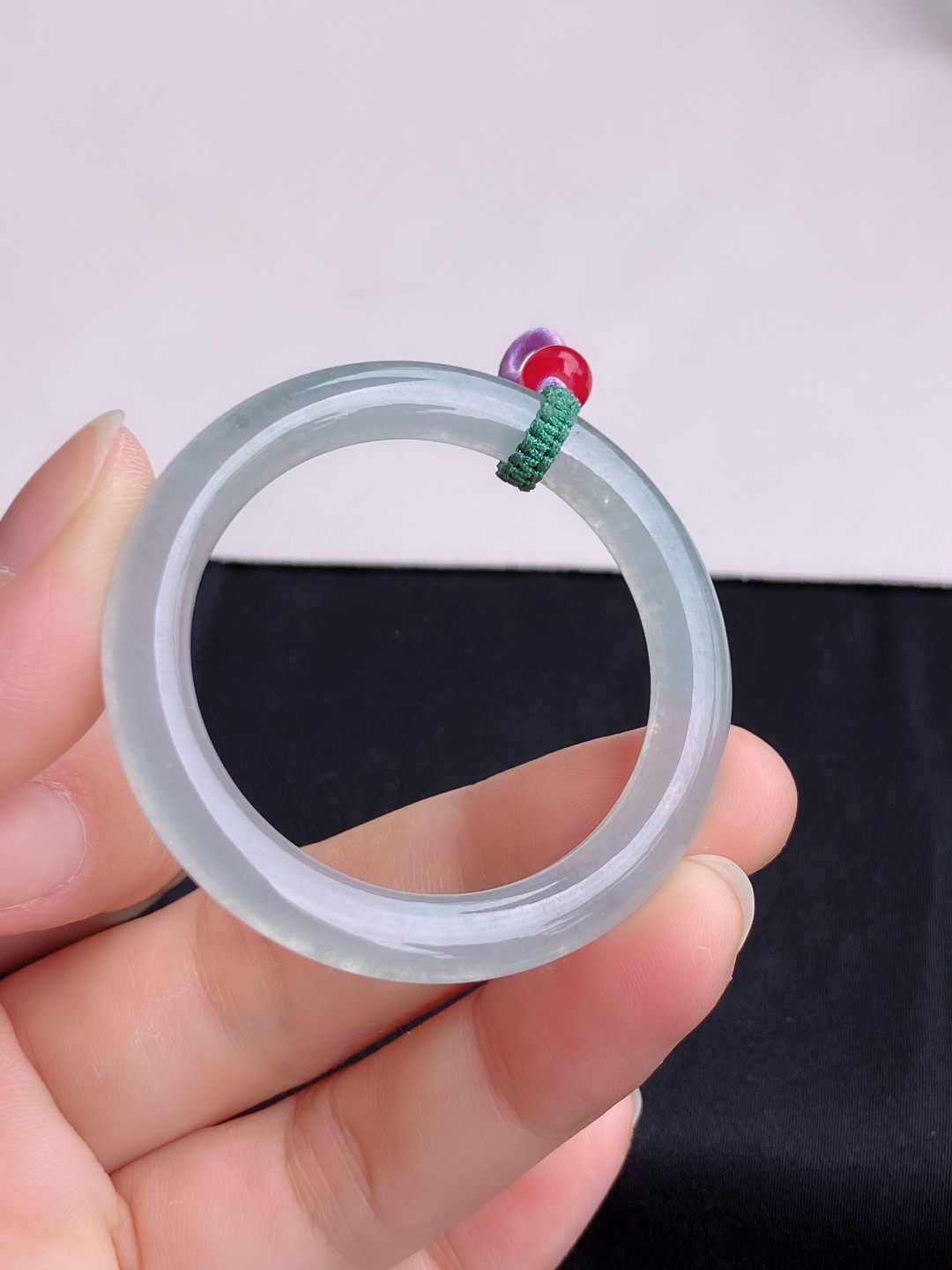 冰透平安扣，晶莹剔透，尺寸50.5/5.5/自然光实拍
