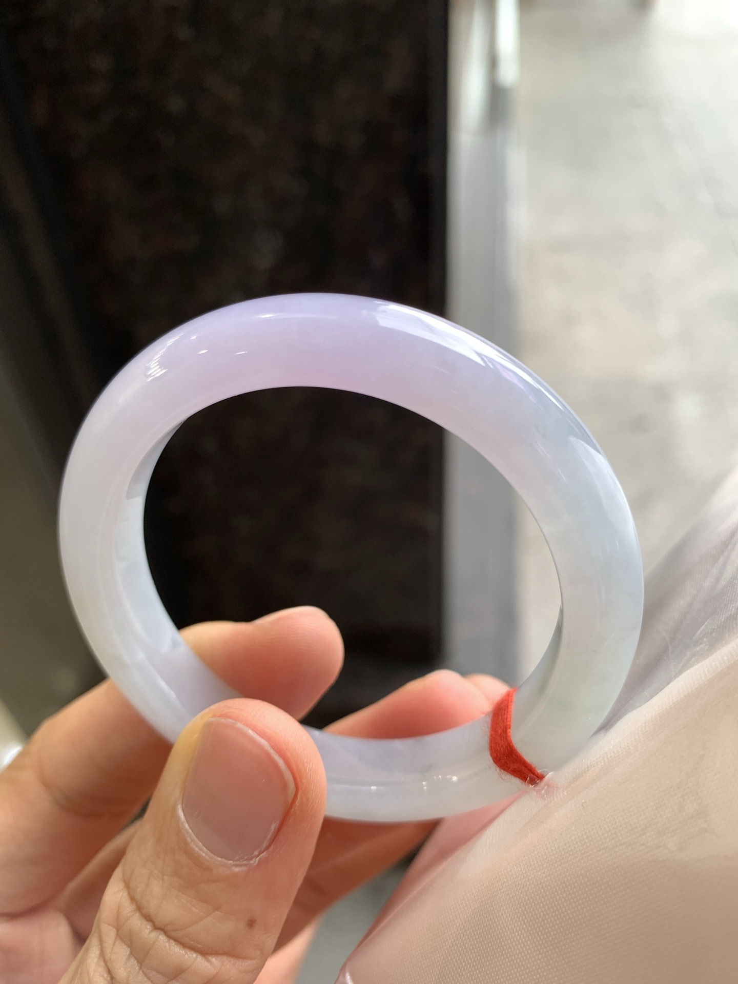 正圈粉紫 微细纹 尺寸：49/9.6/8 小圈口