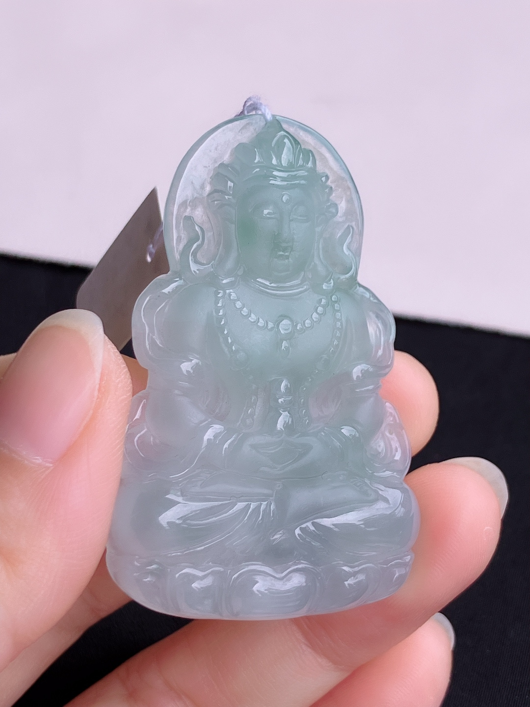 底色度母，晶莹剔透，尺寸52.8/35/7/自然光实拍